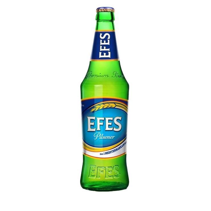 Пиво Efes Pilsener светлое пастеризованное фильтрованное 5% 450 мл., стекло