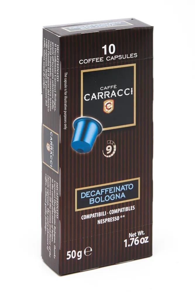 Кофе в капсулах CARRACCI Bologna decaf 10 штук 50 гр., картон