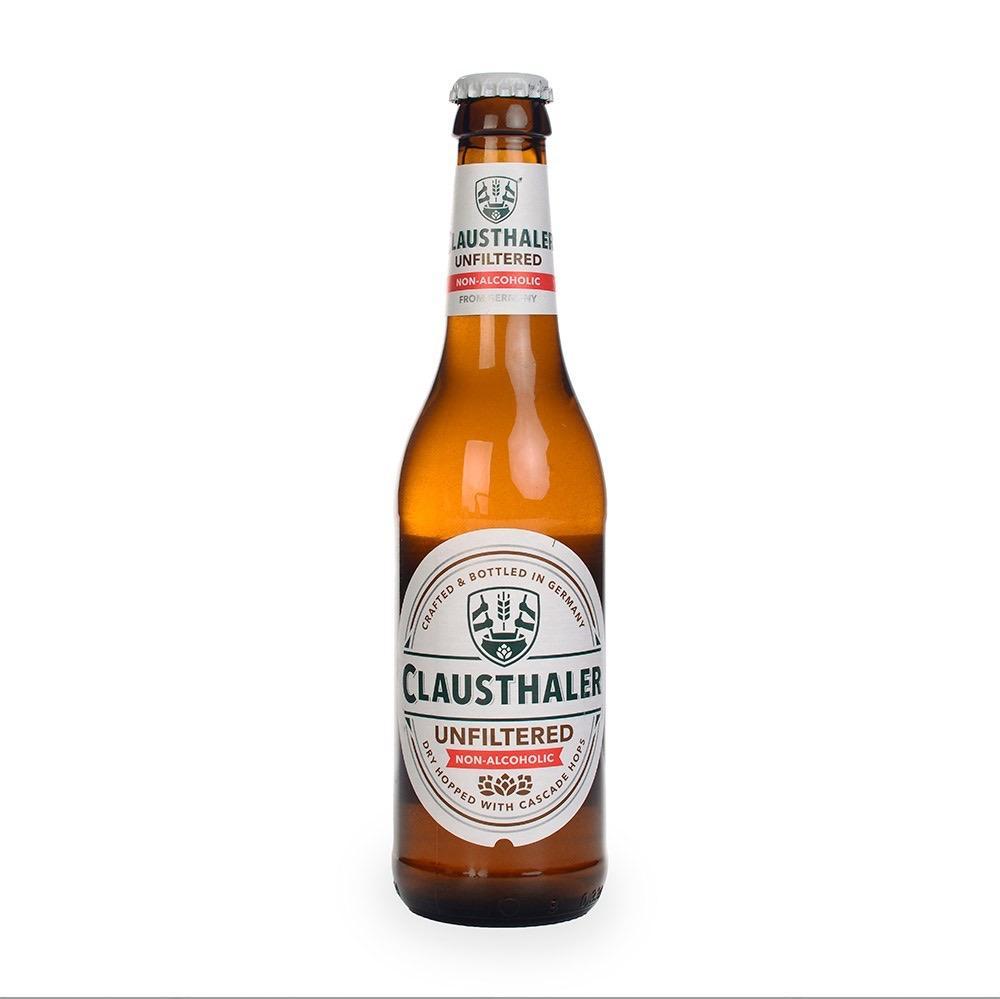 Пиво Clausthaler Unfiltered светлое нефильтрованное безалкогольное 0.45 % 330 мл., стекло