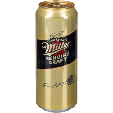 Пиво светлое Miller 4,7%, 450 мл., ж/б