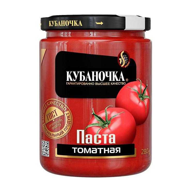 Томатная паста Кубаночка 280 гр., стекло