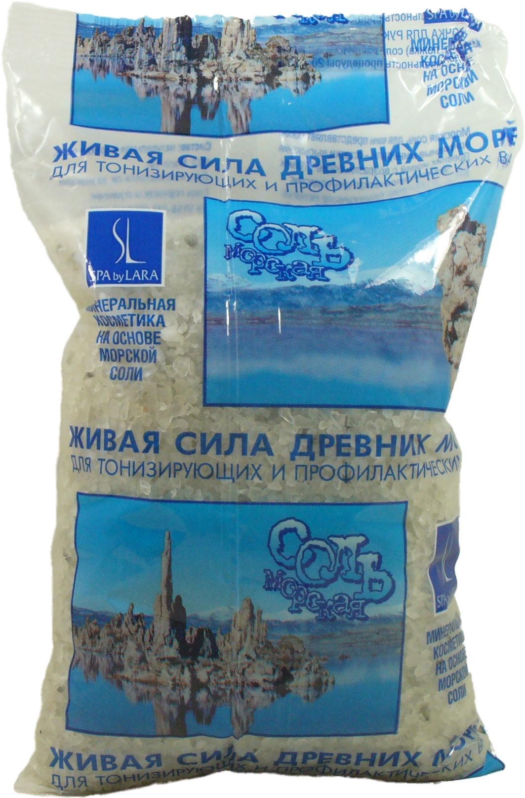 Соль для ванн Spa by Lara Морская натуральная 1 кг., флоу-пак