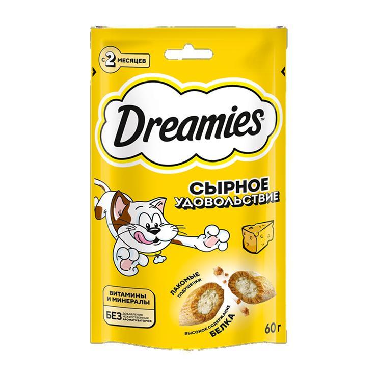 Лакомство для кошек Dreamies с добавлением сыра 60 гр., пауч