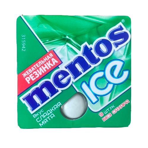 Жевательная резинка Mentos Ice Сладкая мята 12,9 гр., картон