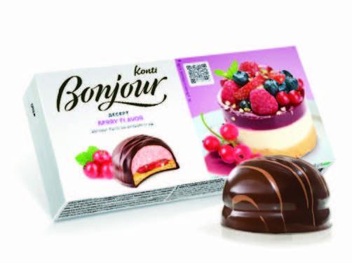 Десерт Bonjour со вкусом ягод 232 гр., картон