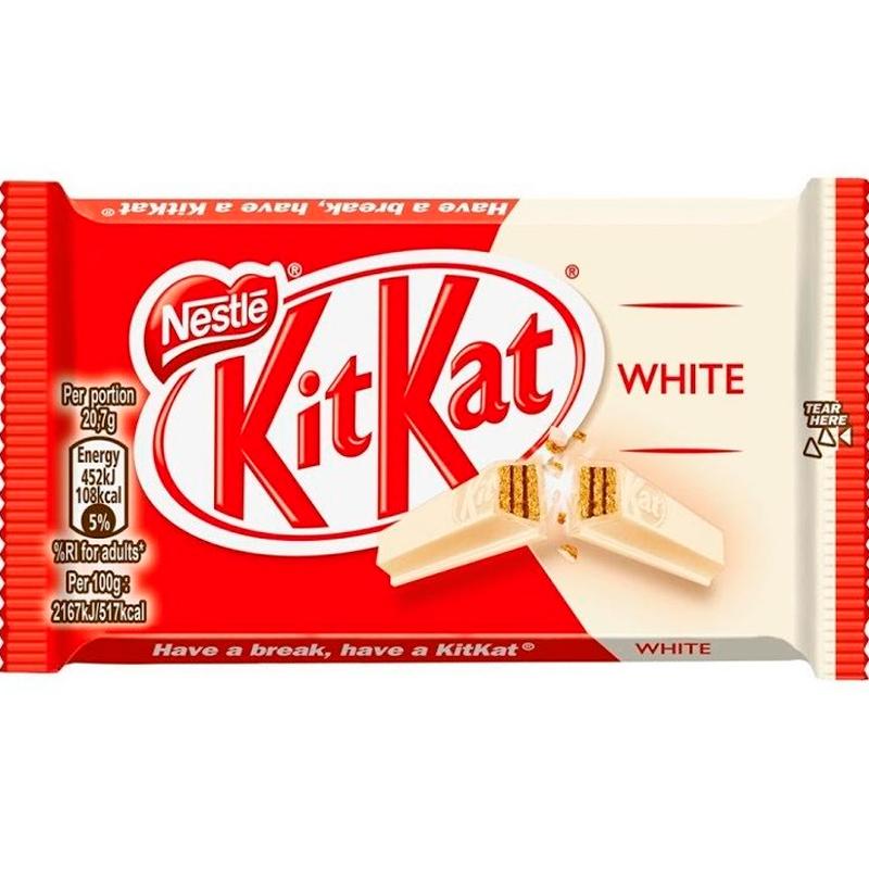 Батончик шоколадный KitKat молочный в белом шоколаде 41,5 гр., флоу-пак