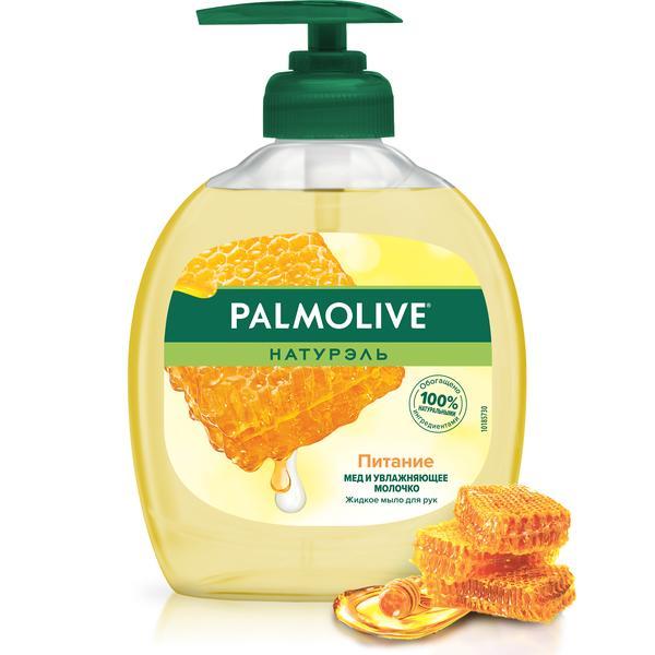 Мыло жидкое Palmolive Натурэль Питание Молоко и Мёд 300 мл., бутылка с дозатором