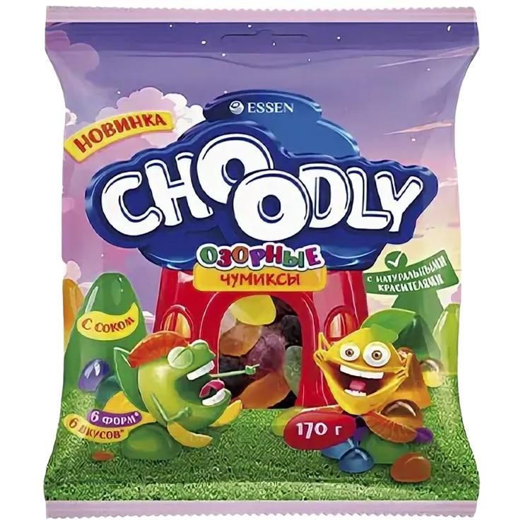 Мармелад жевательный CHOODLY озорные чумиксы 170 гр., флоу-пак