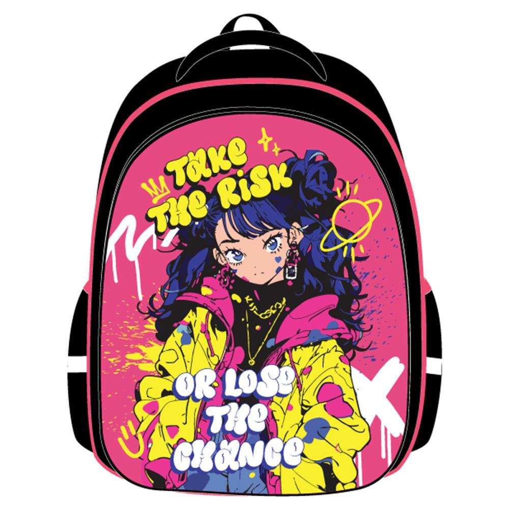 Ранец ArtSpace School Friend Light Take the risk 35х29х12 см 2 отделения 2 кармана анатомическая спинка, пакет