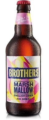 Сидр Brothers, Marsh Mallow Cider 4% яблочный игристый сладкий, Англия, 500 мл., стекло