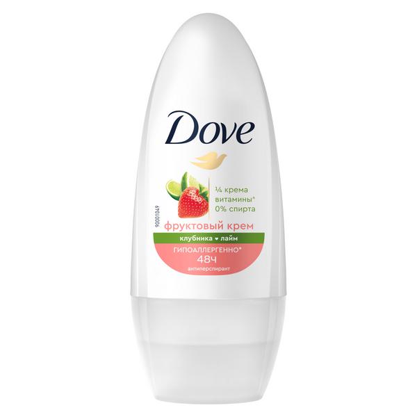 Дезодорант-антиперспирант Dove Фруктовый крем Клубника-лайм шариковый 50 мл., ПЭТ