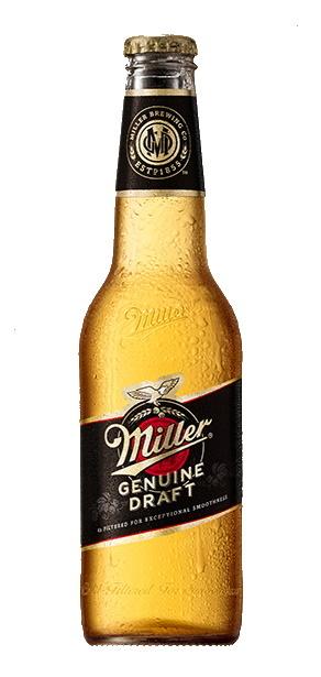 Напиток пивной Miller Genuine Draft светлый 4,7% Беларусь 440 мл., стекло
