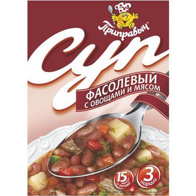 Суп Приправыч фасолевый с овощами и мясом, 60 гр, ПЭТ