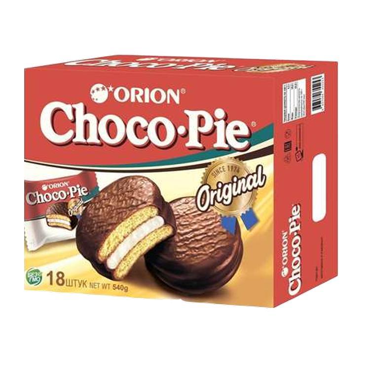 Печенье Choco Pie бисквитное 18 штук 540 гр., картон