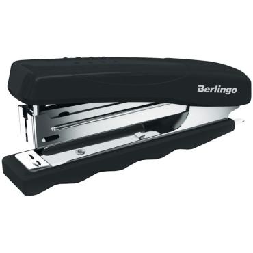 Степлер №10 Berlingo Comfort до 16л., пластиковый корпус, черный