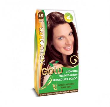 Краска для волос АртКолор Gold Бронза 6.45 Стойкая растительная питательная