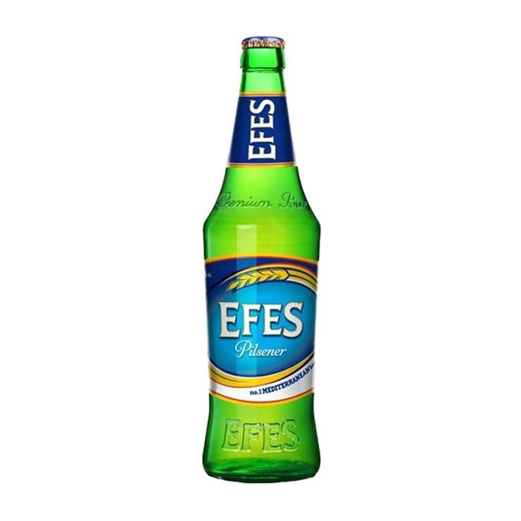 Пиво Efes Pilsener светлое пастеризованное фильтрованное 5% 450 мл., стекло