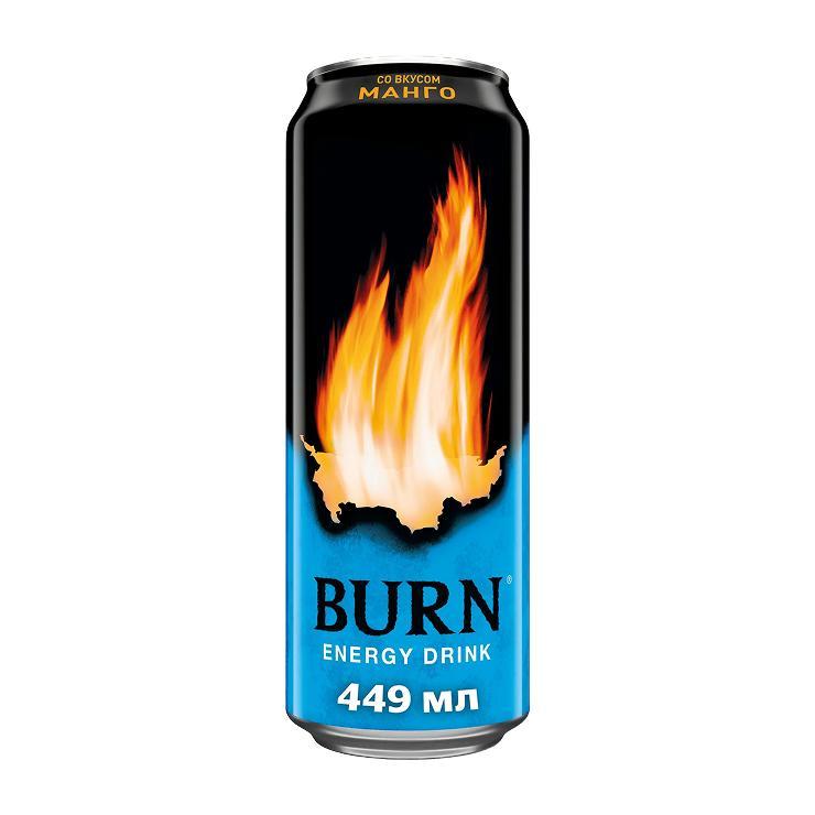 Напиток энергетический Burn манго 449 мл., ж/б