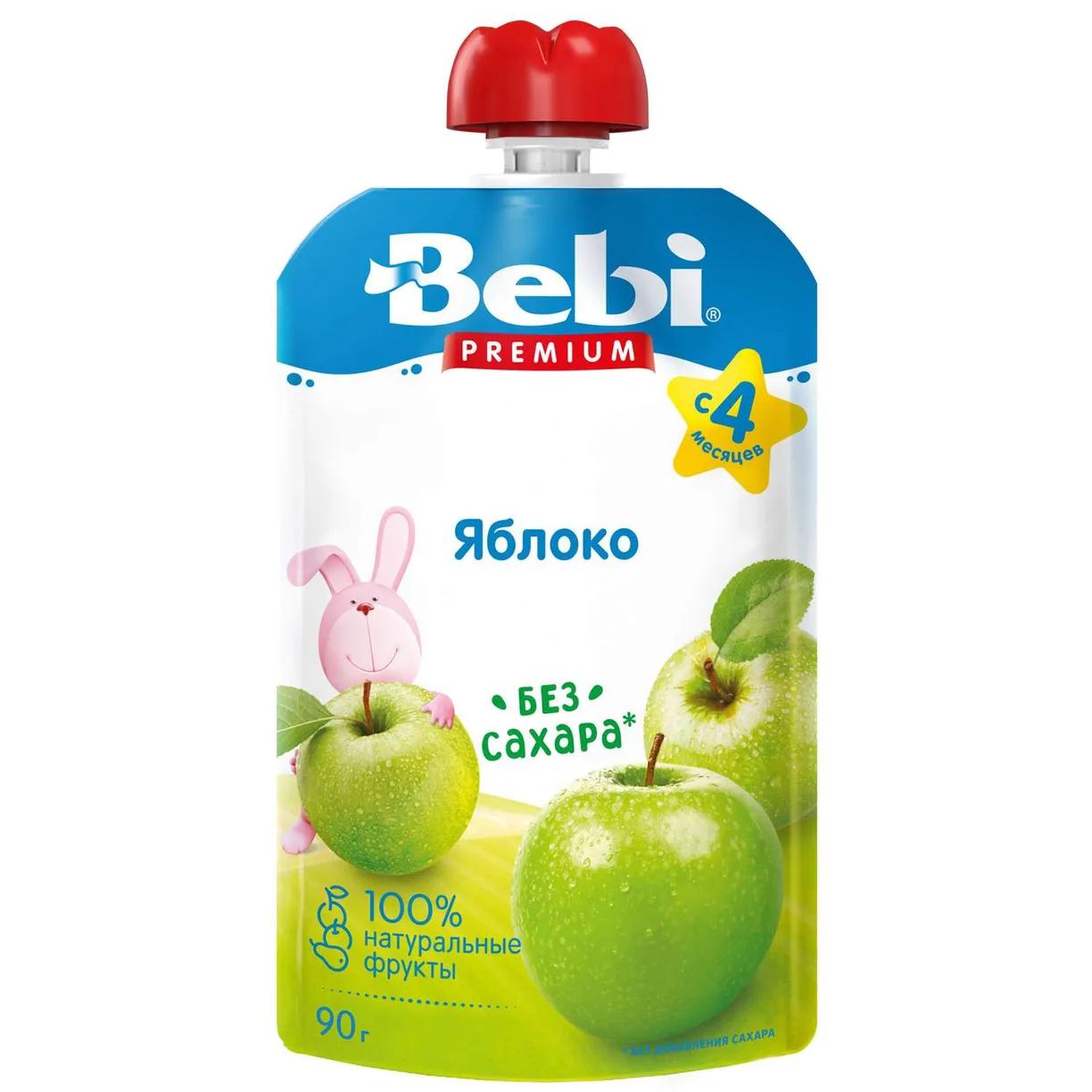 Пюре фруктовое Bebi Premium Яблоко 90 гр., пауч