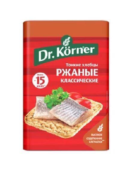 Хлебцы хрустящие Dr. Korner Ржаные  классические 100 гр., пленка