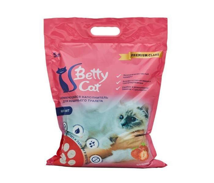 Наполнитель Betty Cat для кошачьего туалета, гигиенический, клубника, 5 л