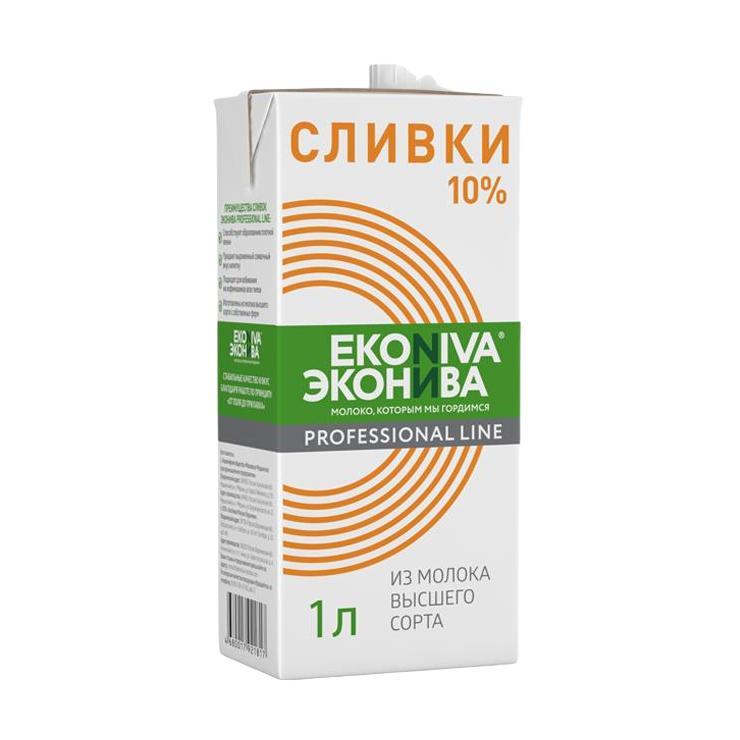 Сливки Professional Line Эконива 10% 1 л., тетра-пак