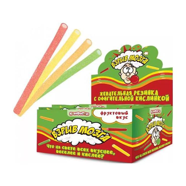 Жевательная резинка Конфитой Взрыв мозга кислая 10 гр. х 48 шт., картон