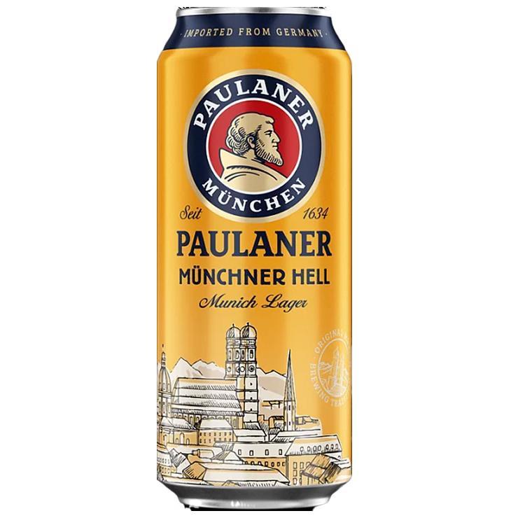 Пиво Paulaner Original Munchner Premium светлое 4,9%, 500 мл., ж/б
