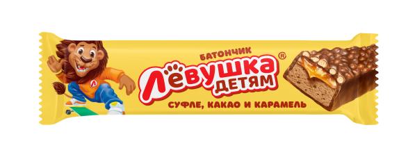 Батончик Левушка Детям суфле карамель 42 гр., флоу пак