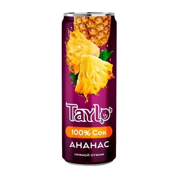 Сок Taylo Ананас 100% 250 мл., ж/б