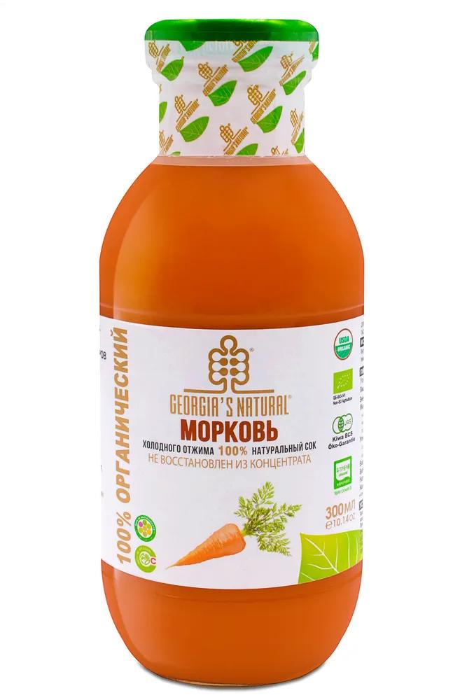 Сок GEORGIA'S NATURAL Organic морковный холодного отжима 300 мл., стекло