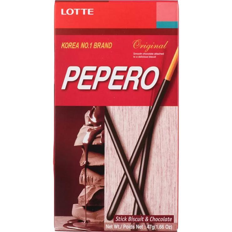 Соломка Пеперо Классическое шоколад, Lotte, 47 гр., картон