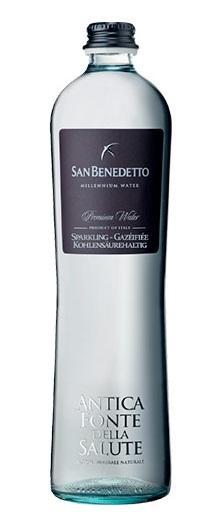 Вода минеральная газированная San Benedetto Antica Fonte 650 мл., стекло