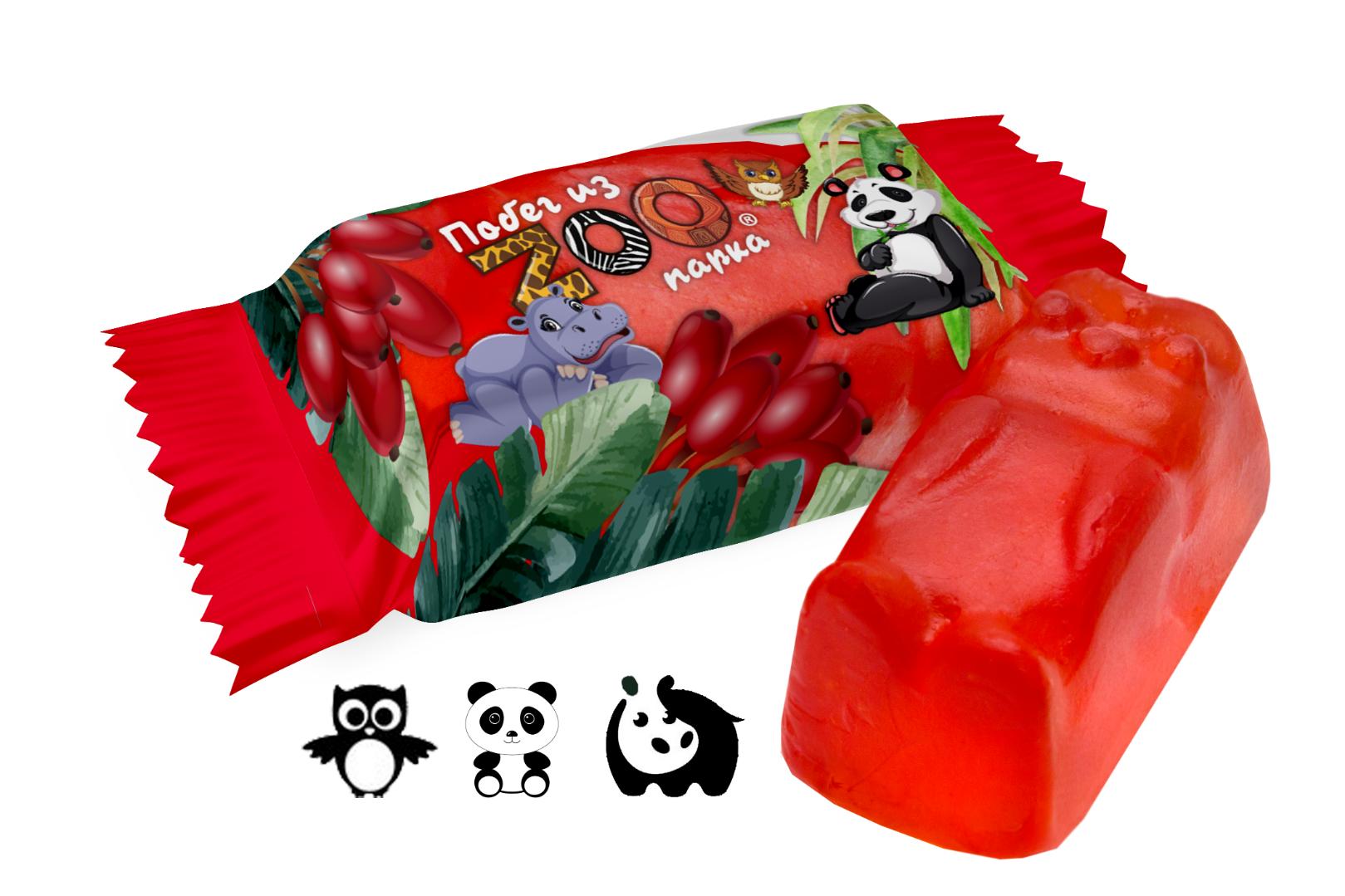 Конфеты Свитлайф Побег из Зоопарка со вкусом барбариса 1 кг., флоу-пак