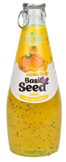 Нектар Aziano банан с семенами базилика 290 мл., стекло