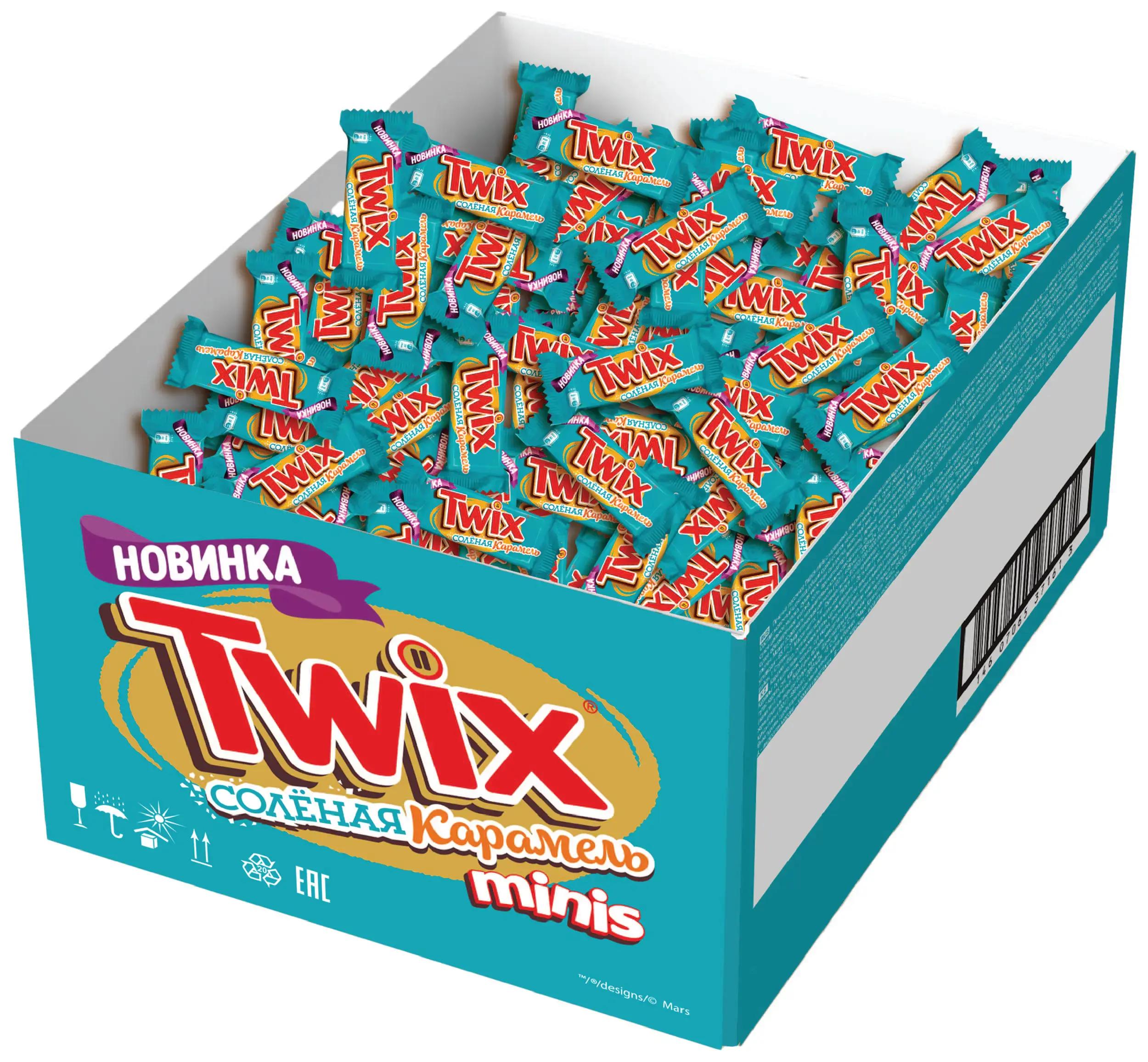 Конфеты Twix Minis соленая карамель 2.7 кг., картон