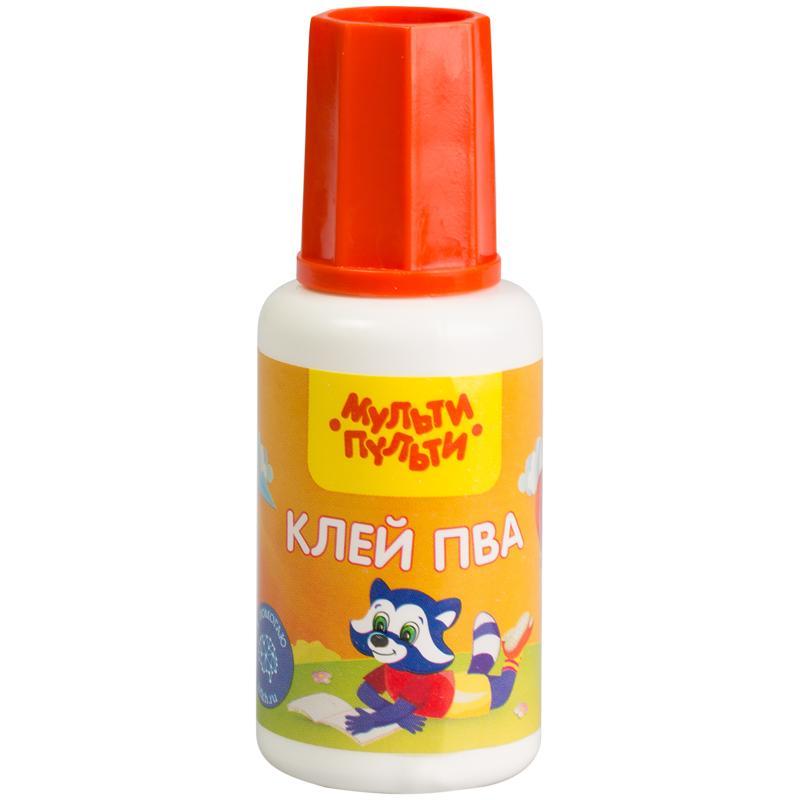 Клей ПВА Мульти-Пульти с кисточкой 20 гр, пластик