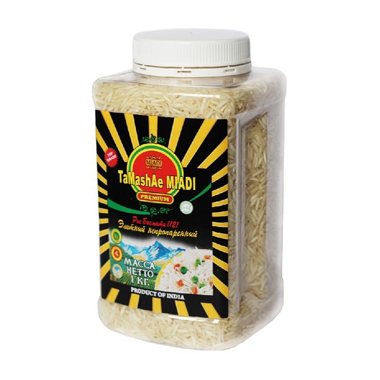 Рис Tamashae Miadi Premium Басмати элитный непропаренный 1 кг., ПЭТ