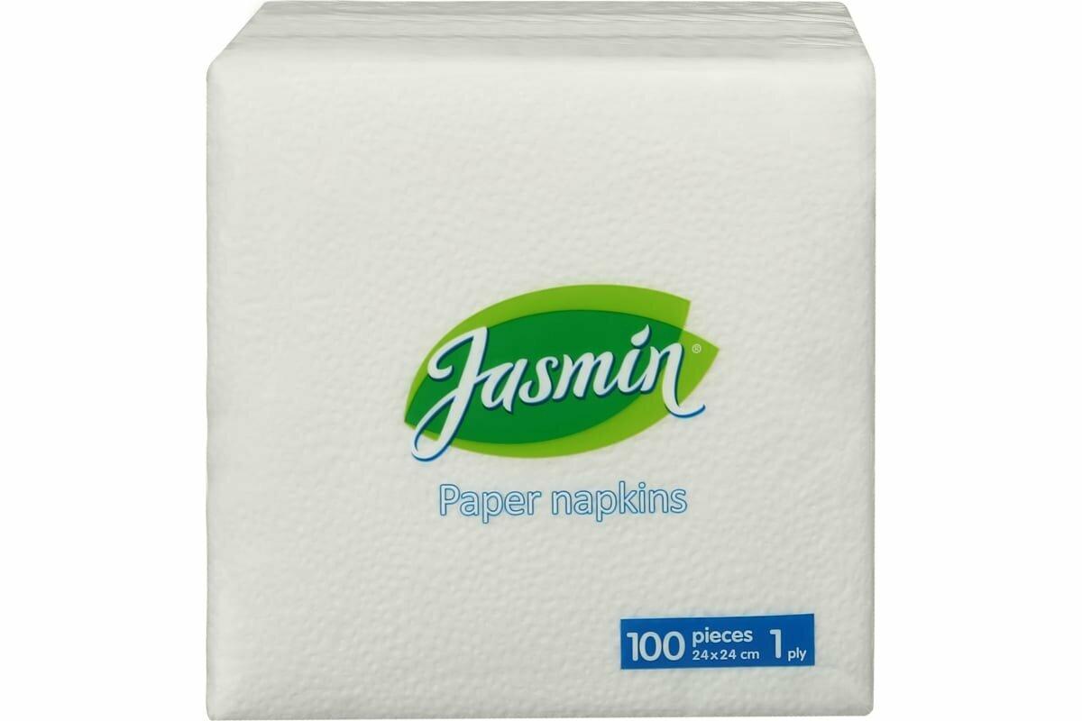 Салфетки бумажные Jasmin 1 слой 24х24 см. 100 шт., пленка