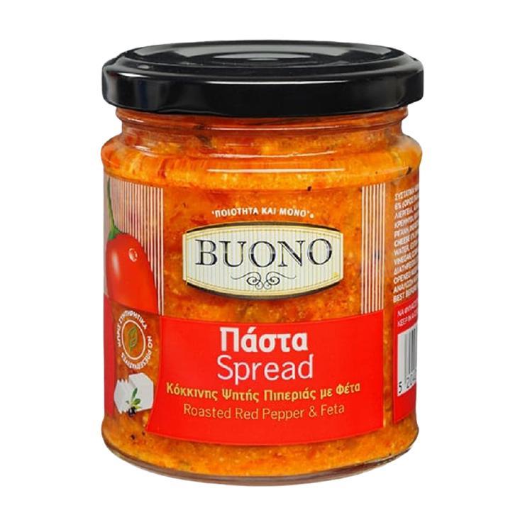 Паста Buono из печеного перца с сыром фета 200 гр., стекло