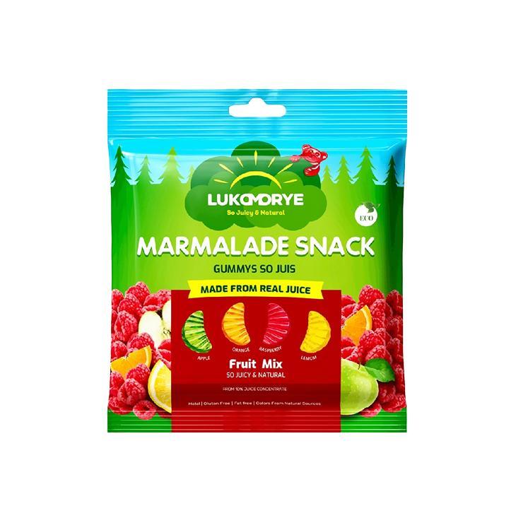 Мармелад жевательный LUKOMORYE фруктовый перекус 90 гр., флоу-пак