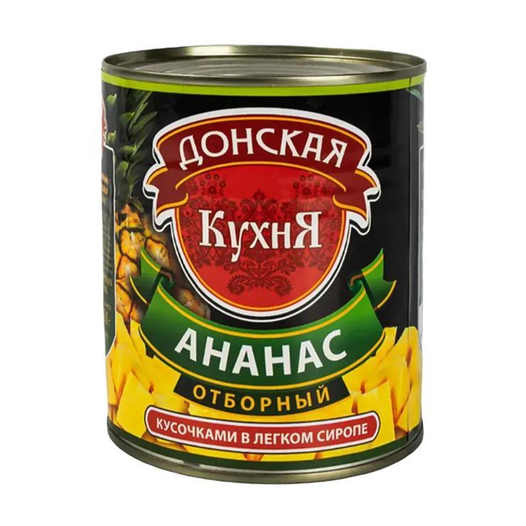 Ананас Донская Кухня кусочки 580 мл., ж/б