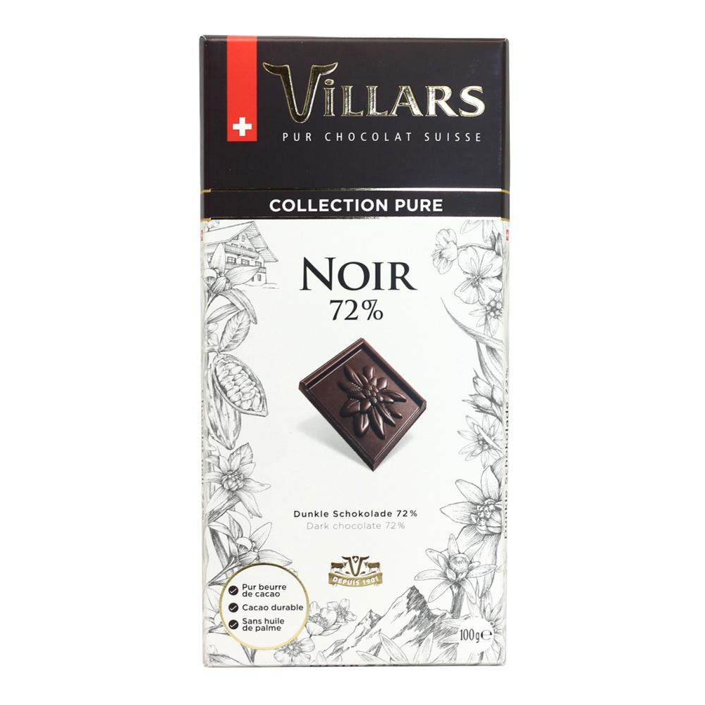 Шоколад VILLARS горький 72% 100 гр., картон