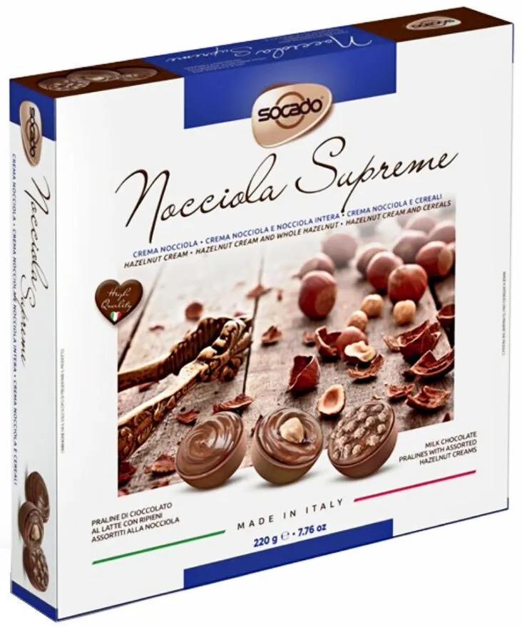 Конфеты Socado  ассорти Великолепный фундук 220 гр., картон