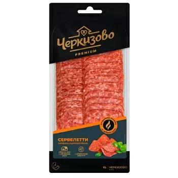 Колбаса сырокопченая Черкизово сервелетти нарезка, 85 гр., в/у