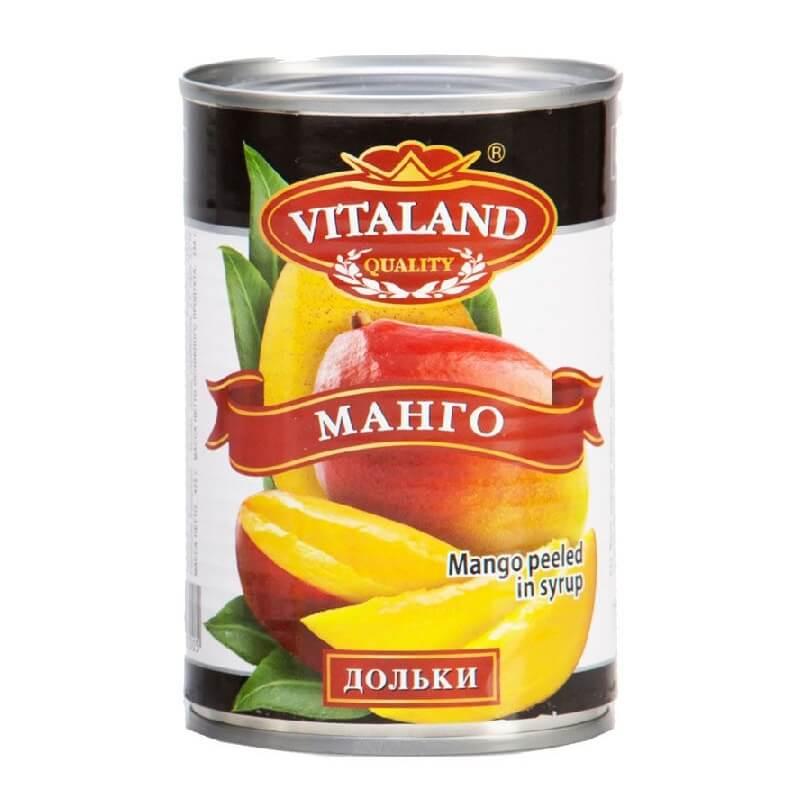 Манго в сиропе Vitaland 425 мл., ж/б