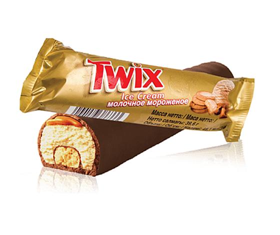 Мороженое Twix БЗМЖ, 40 гр., флоу-пак