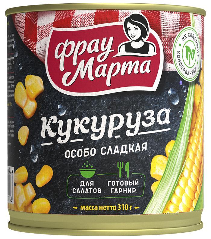 Кукуруза Фрау Марта сахарная 310 гр., ж/б