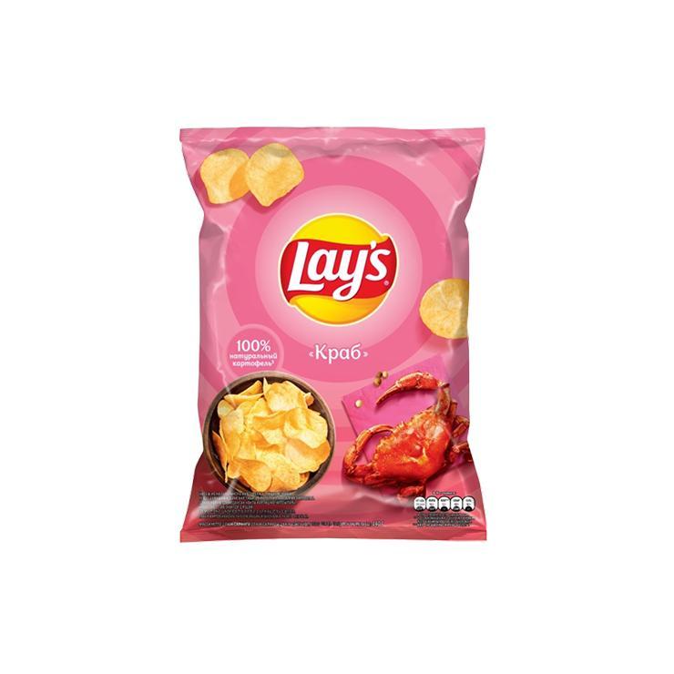 Чипсы Lay's краб 140 гр., флоу-пак