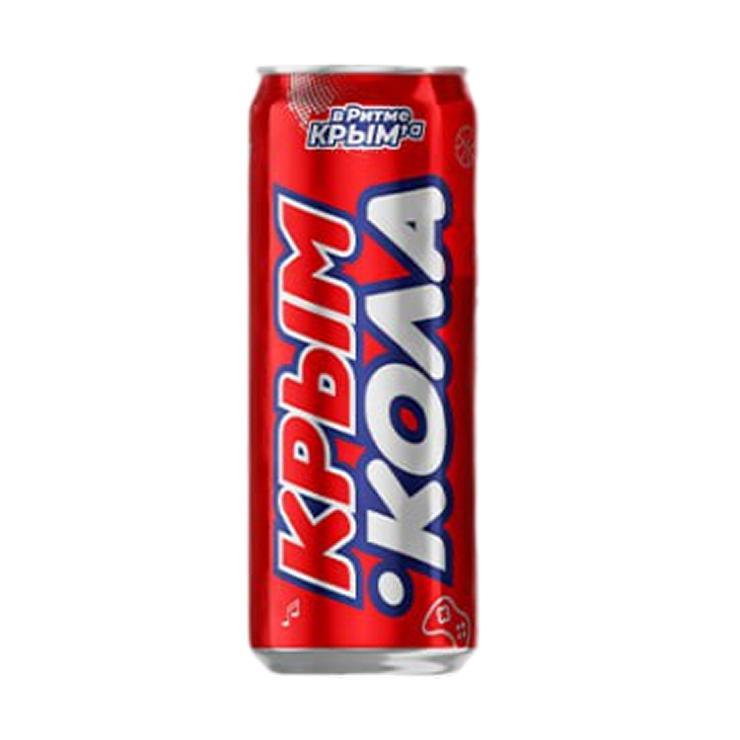 Напиток сильногазированный Крым КОЛА на ароматизаторах 330 мл., ж/б